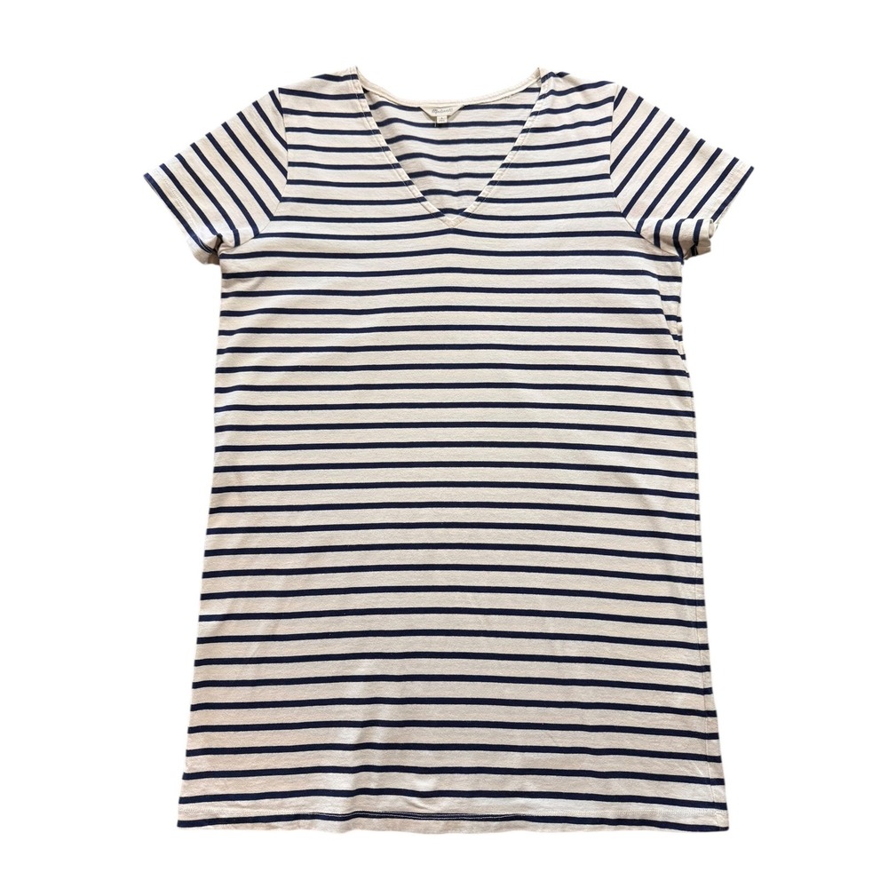 Madewell Striped T-Shirt Dress Small Nautical Coastal Preppy‎ Clean Girl